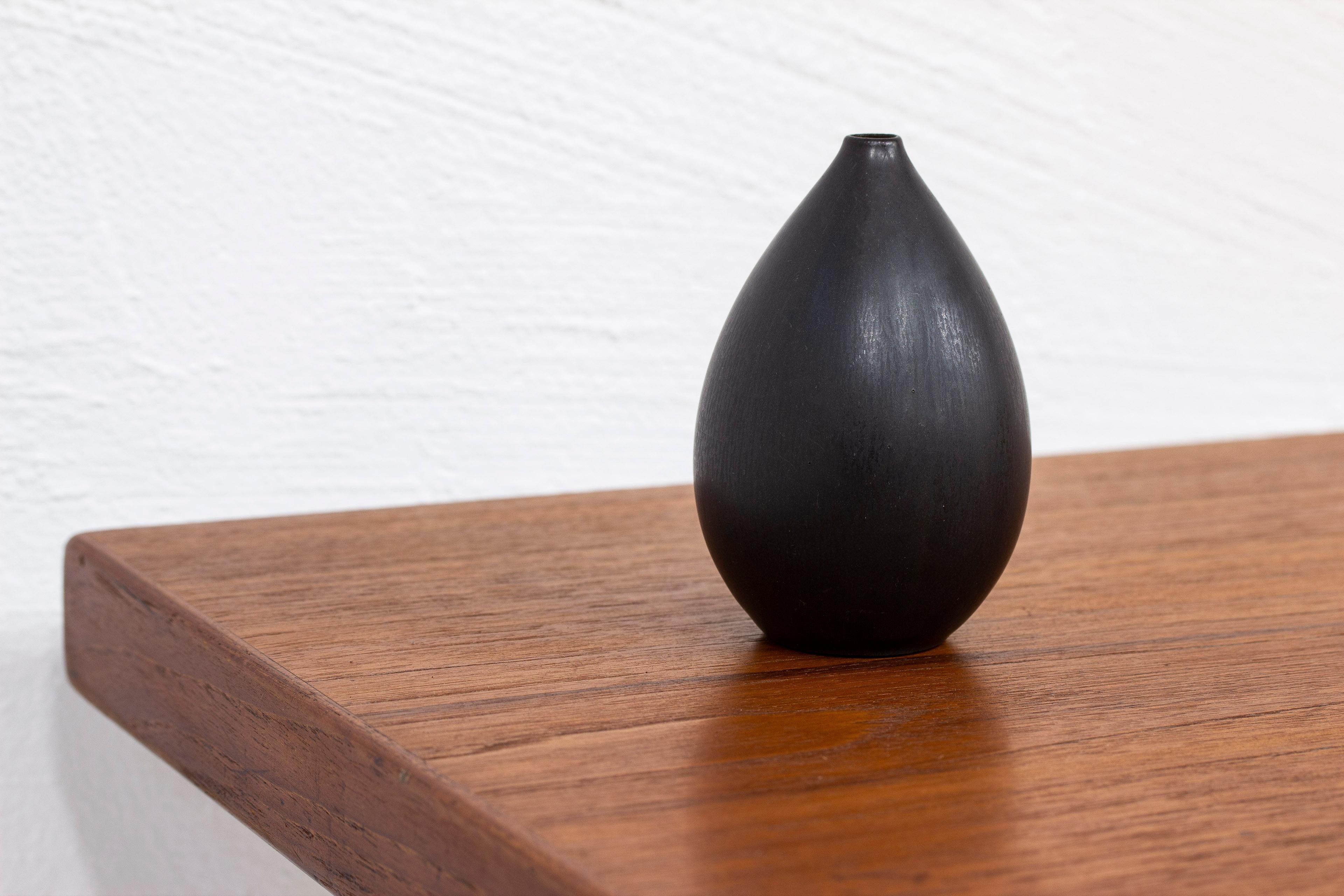 Scandinavian Modern Stoneware Vase Designed by Carl-Harry Stålhane, Rörstrand, Sweden, 1950s