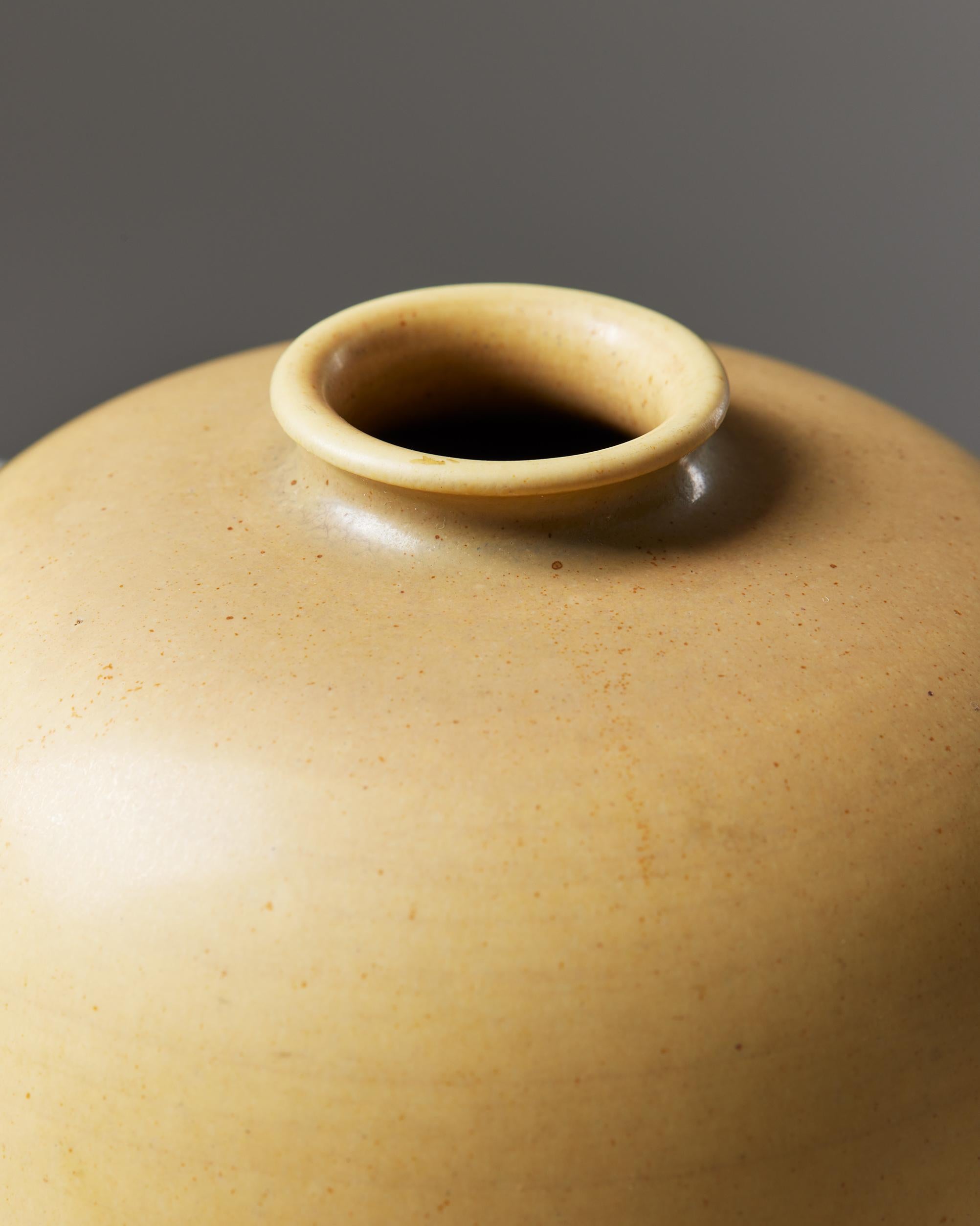 Swedish Stoneware Vase designed by Erich and Ingrid Triller for Tobo, Sweden, 1950s For Sale