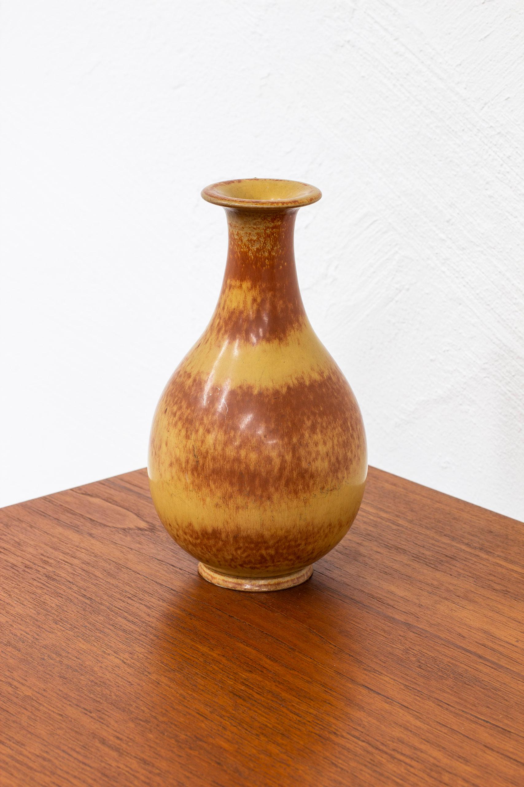 Swedish Stoneware Vase Designed by Gunnar Nylund For Sale