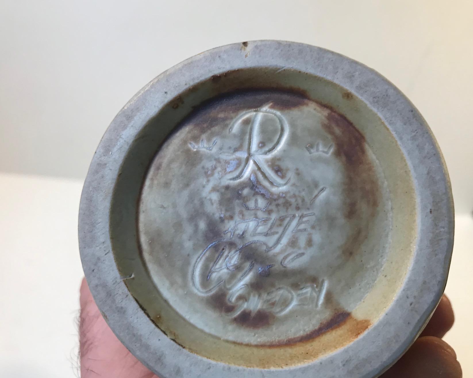 Swedish Stoneware Vase in Haresfur Glaze by Carl Harry Stålhane for Rörstrand, 1960s