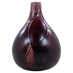 Stoneware vase in oxblood glaze by Axel Salto
