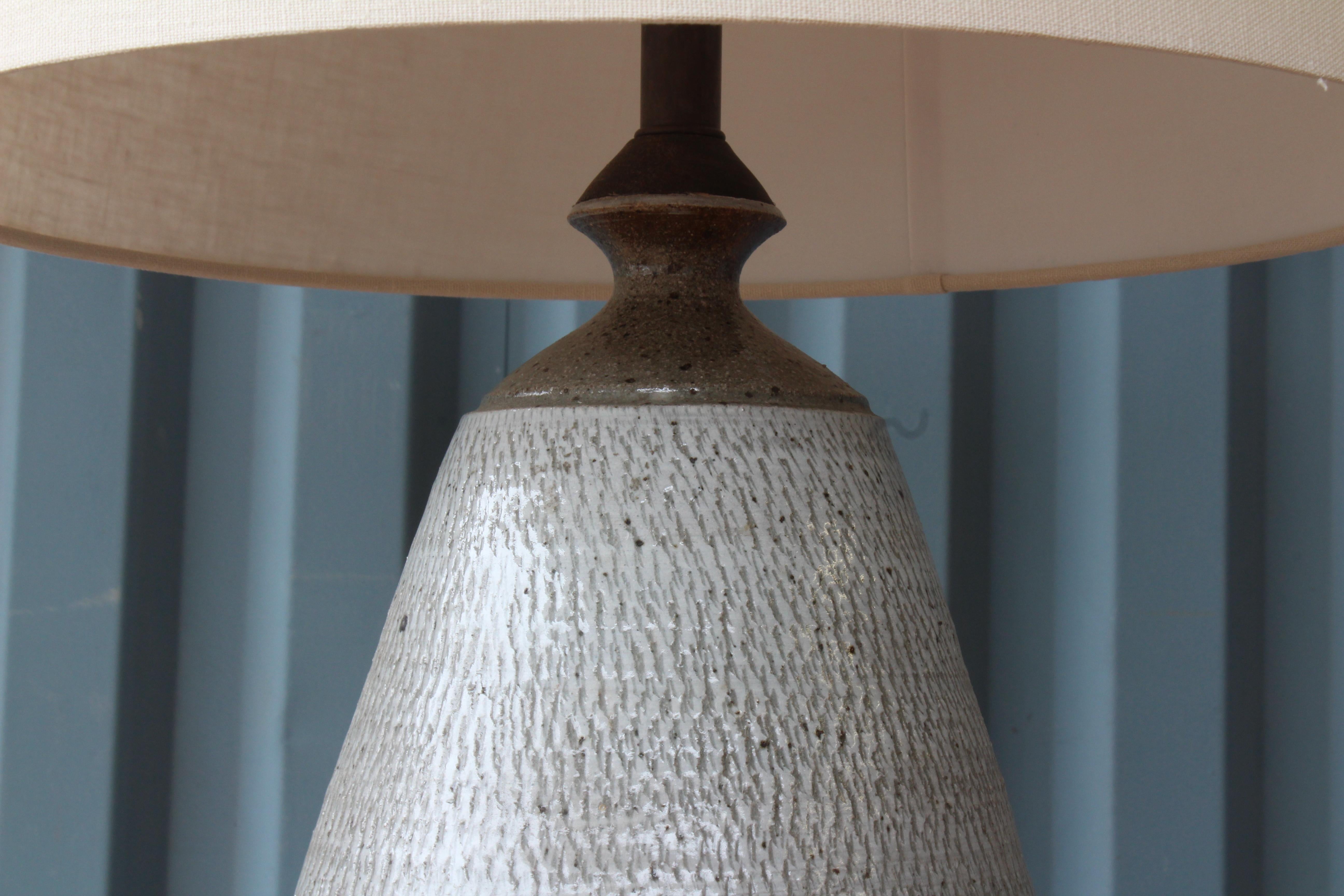 Mid-Century Modern Stoneware Vase Lamp, U.S.A, 1960s