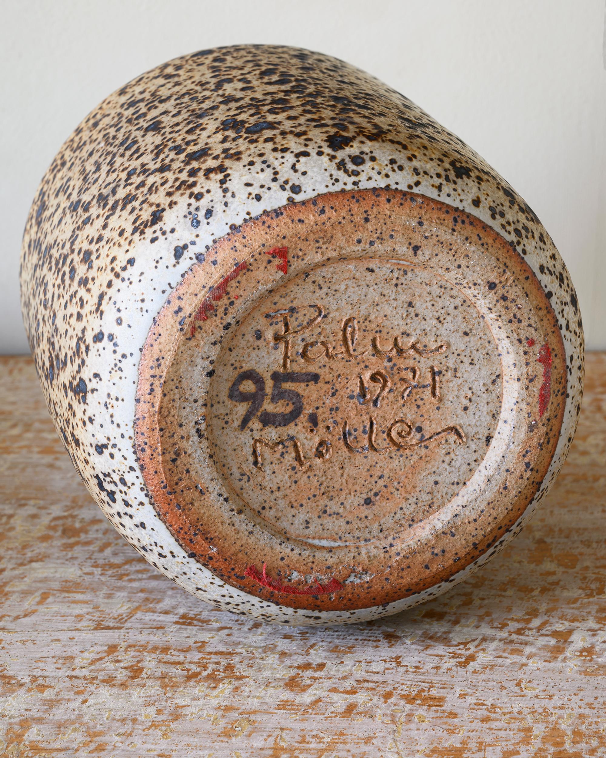 Glazed Stoneware Vase, 'Rolf Palm' For Sale