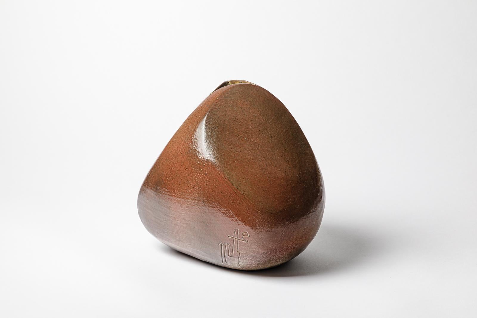 Jarrón de gres  Escultura de Georges Martin, hacia 1970-1980. Pieza única. siglo XX en venta