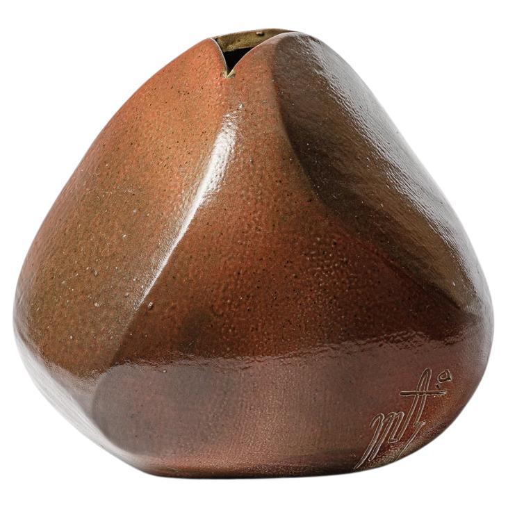 Steingut-Vase  Skulptur von Georges Martin, ca. 1970-1980. Einzigartiges Stück.