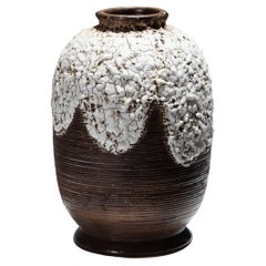 Stoneware Vase with Crackled Decoration, Louis-Auguste Dage, 1940s