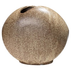 Stoneware Vase with Flattened Body, 1970s