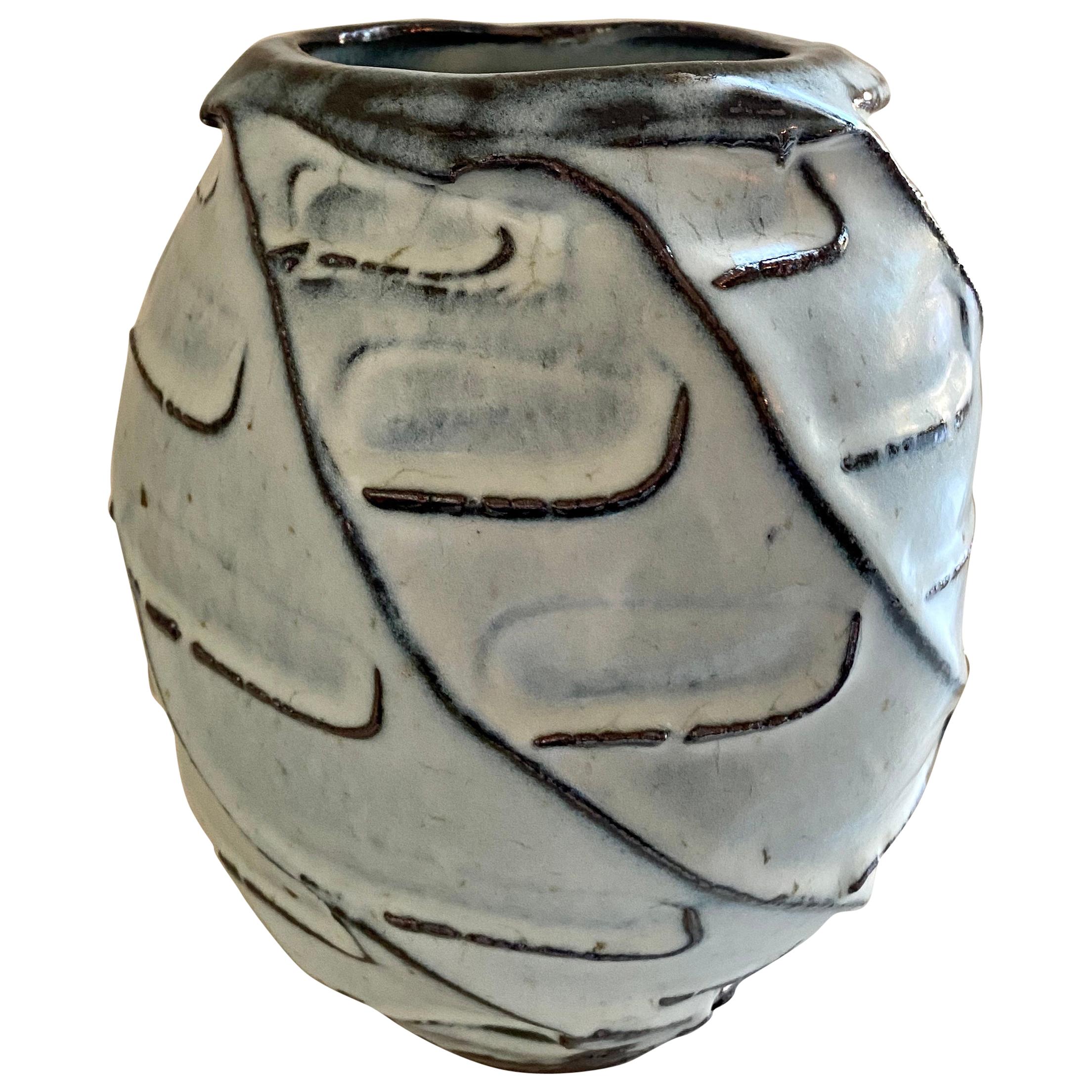 Stoneware Vase with Nuka Glaze by Mats Svensson