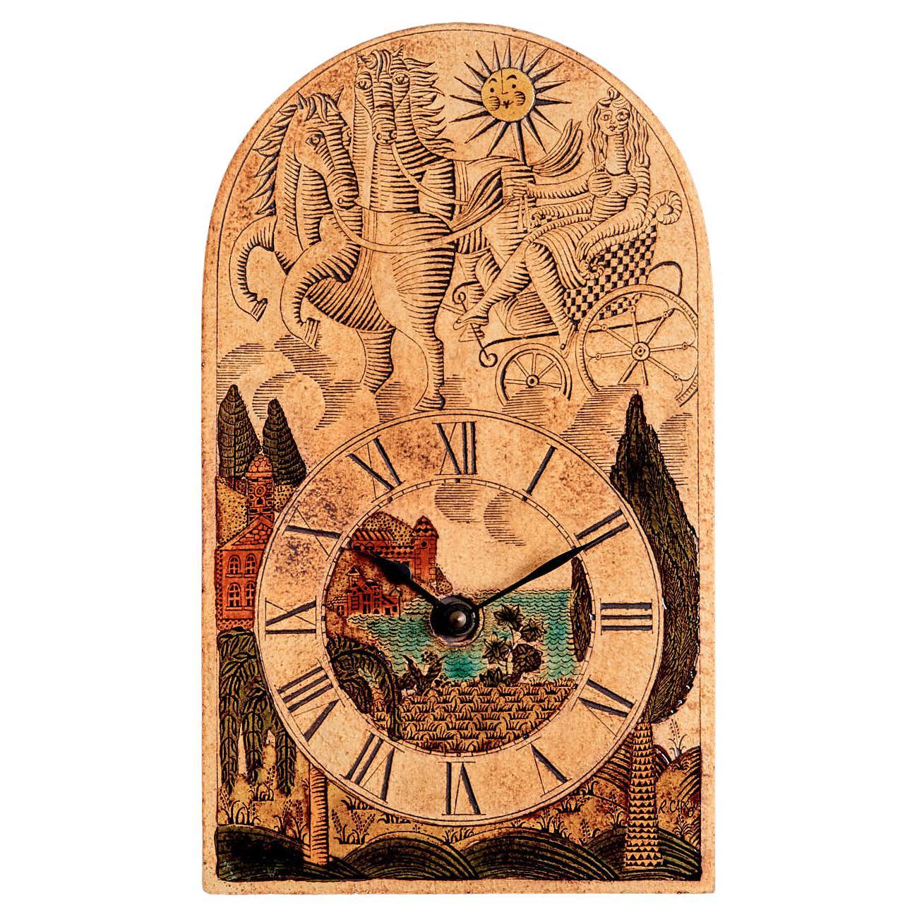 Stoneware Wall Clock by Roger Capron For Sale