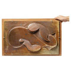 Panneau en grès de Georges Martin, vers 1970-1980.
