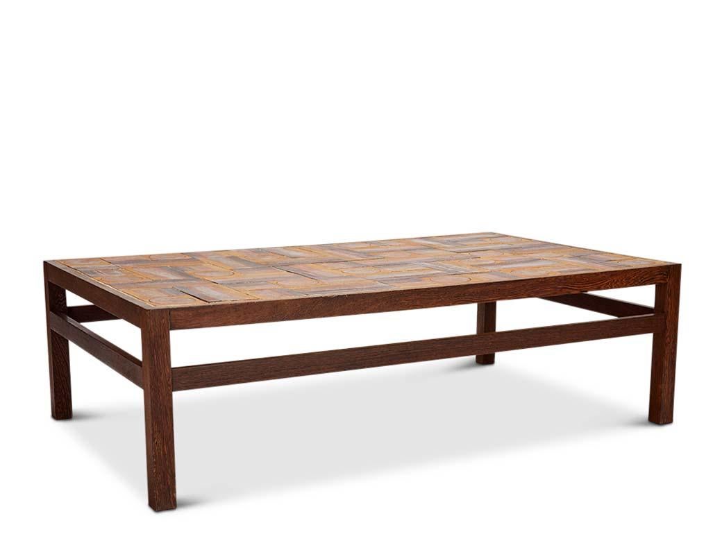 Danish Stoneware & Wenge Coffee Table by Tue Poulsen For Sale