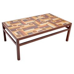 Vintage Stoneware & Wenge Coffee Table by Tue Poulsen