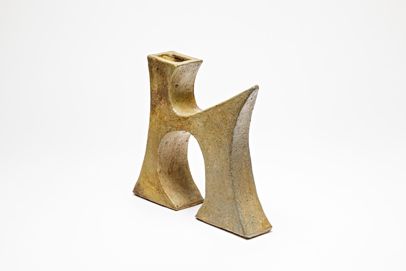 Late 20th Century Stoneware zoomorphic vase by Georges Martin, circa 1970-1980. For Sale