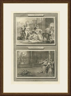 Stoning of Susanna's Accusers and Daniel Destroys Bel, Mortier circa 1700