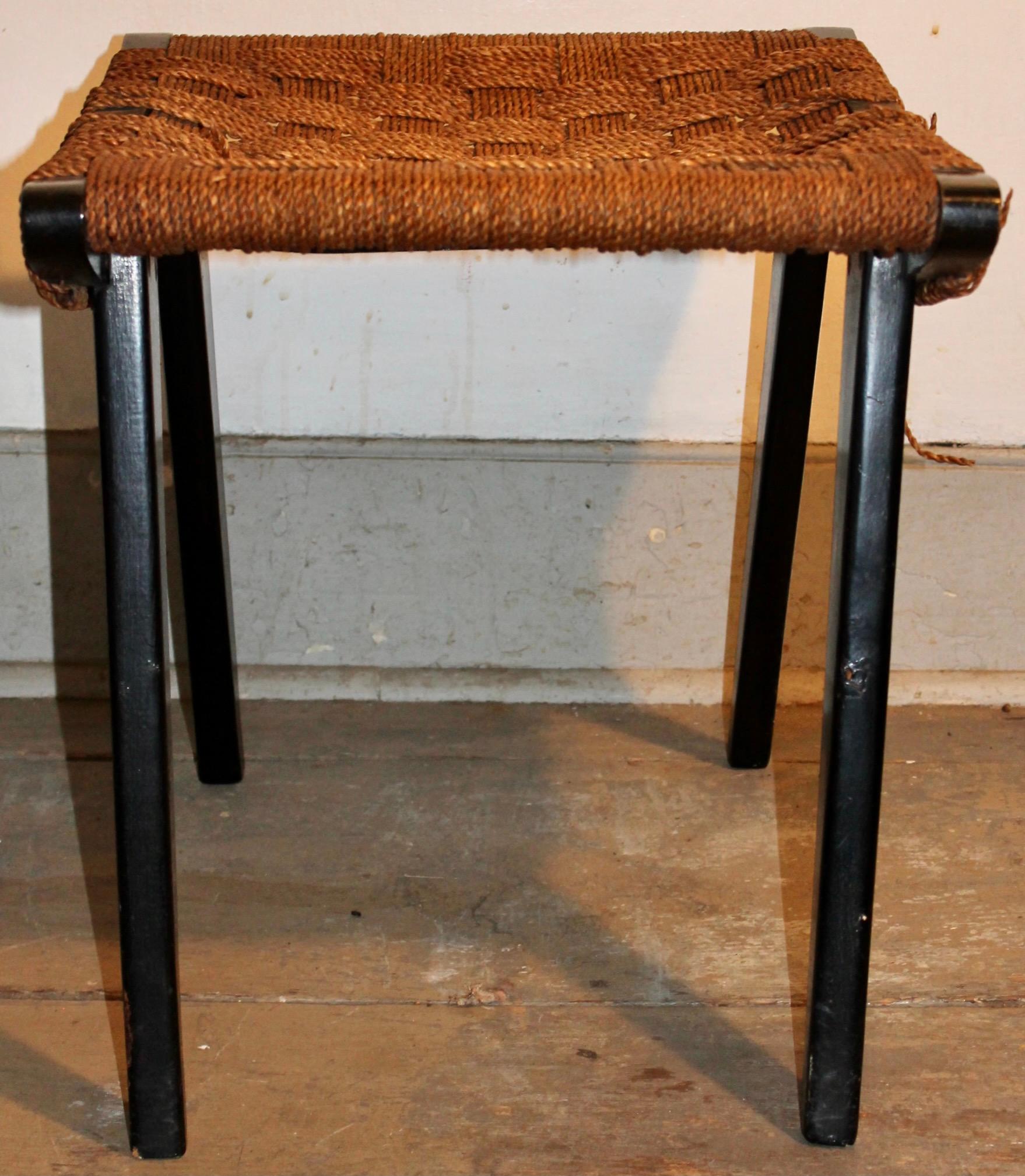 Hand-Woven Stonorov & von Moltke style Stool (Hocker) For Sale