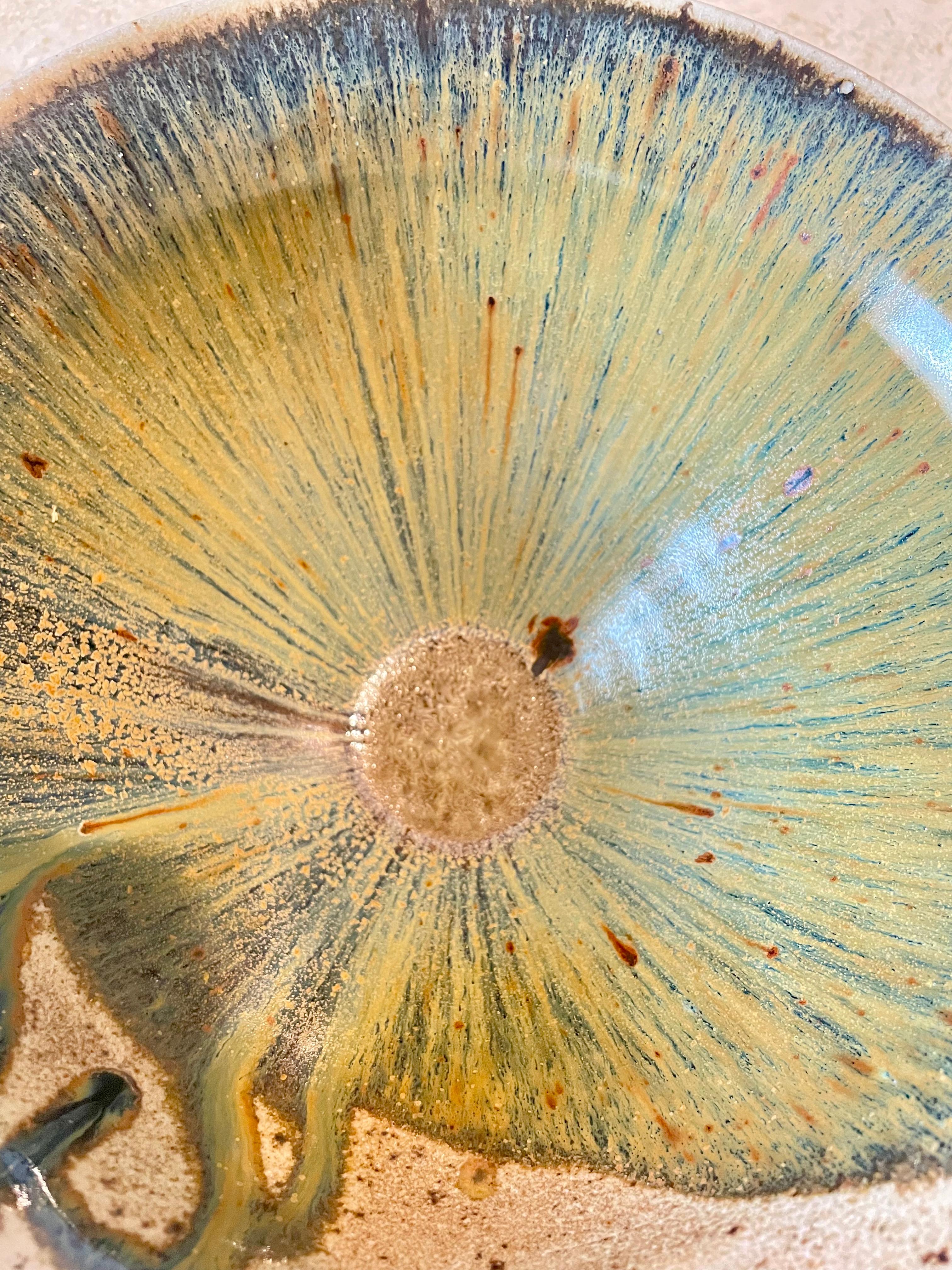 Mid-Century Modern Stonware Decorative Bowl For Sale