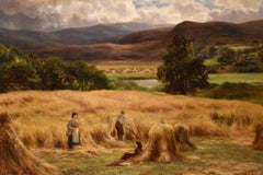 "Stooking" Oil Painting by Charles Edward Johnson