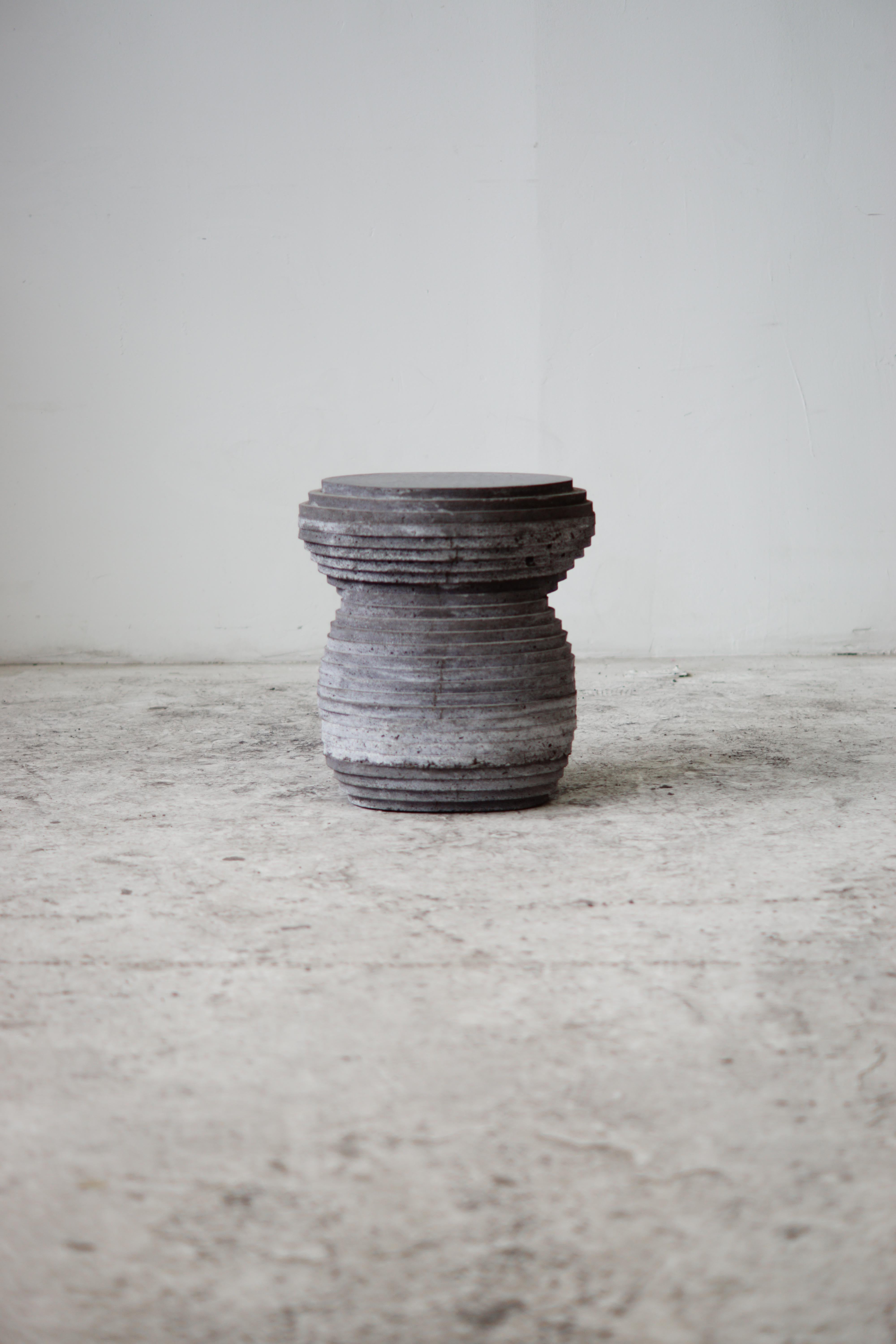 Concrete Stool 001 (charcoal) For Sale