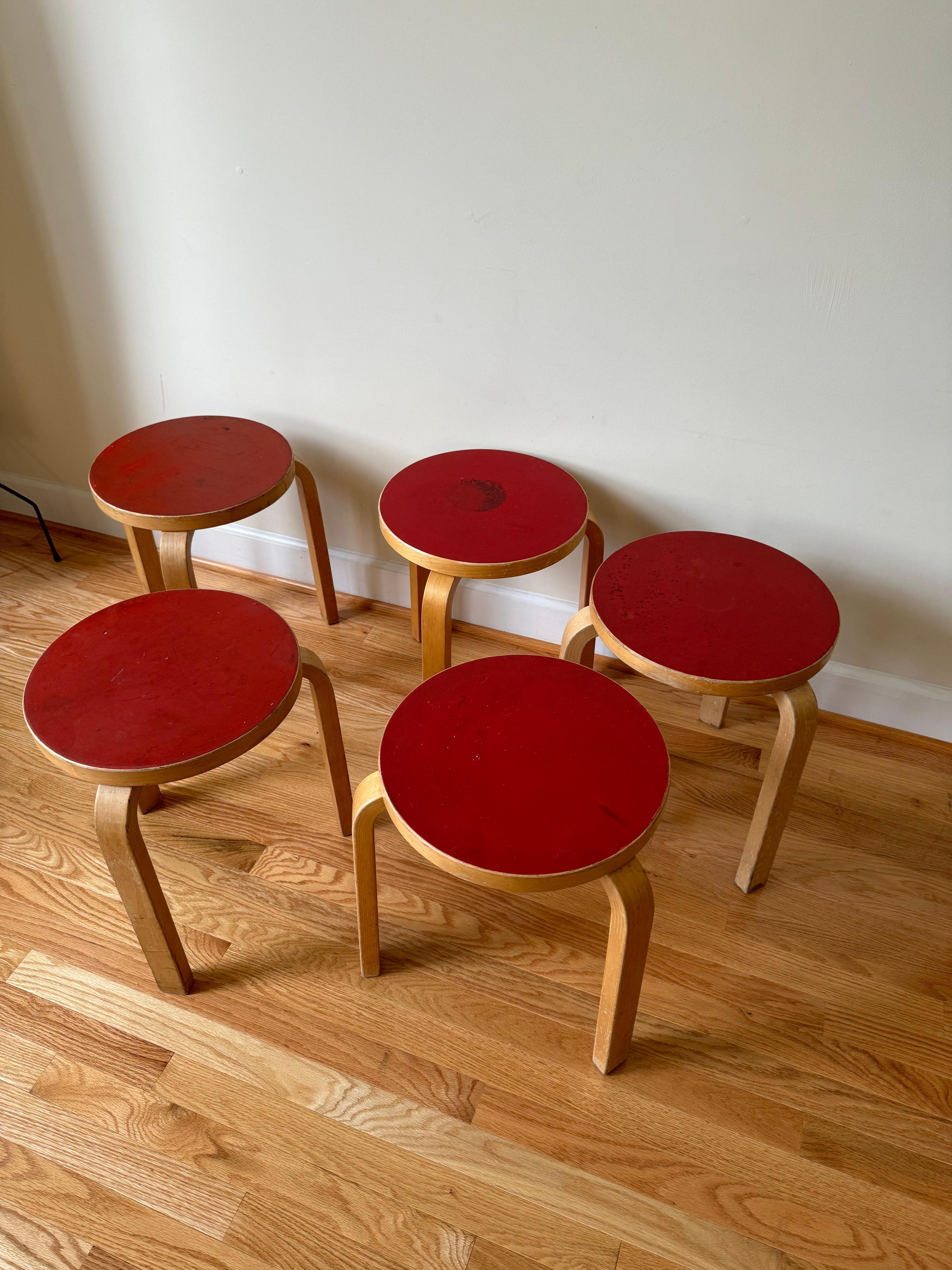 Bentwood Stool 60 by Alvar Aalto for Artek, 1960s