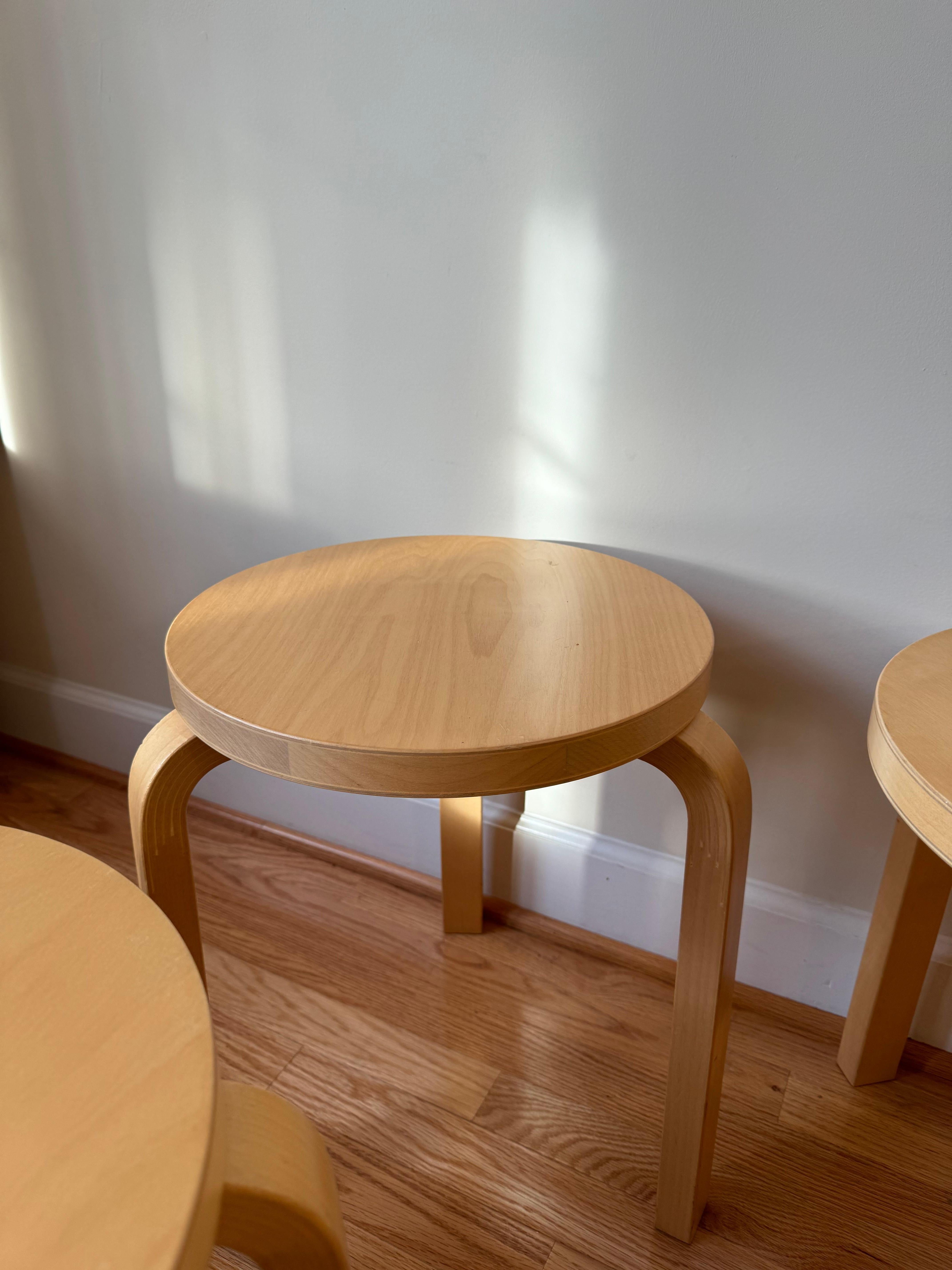 Stool 60 by Alvar Aalto for Artek, 80 years anniversary model 1