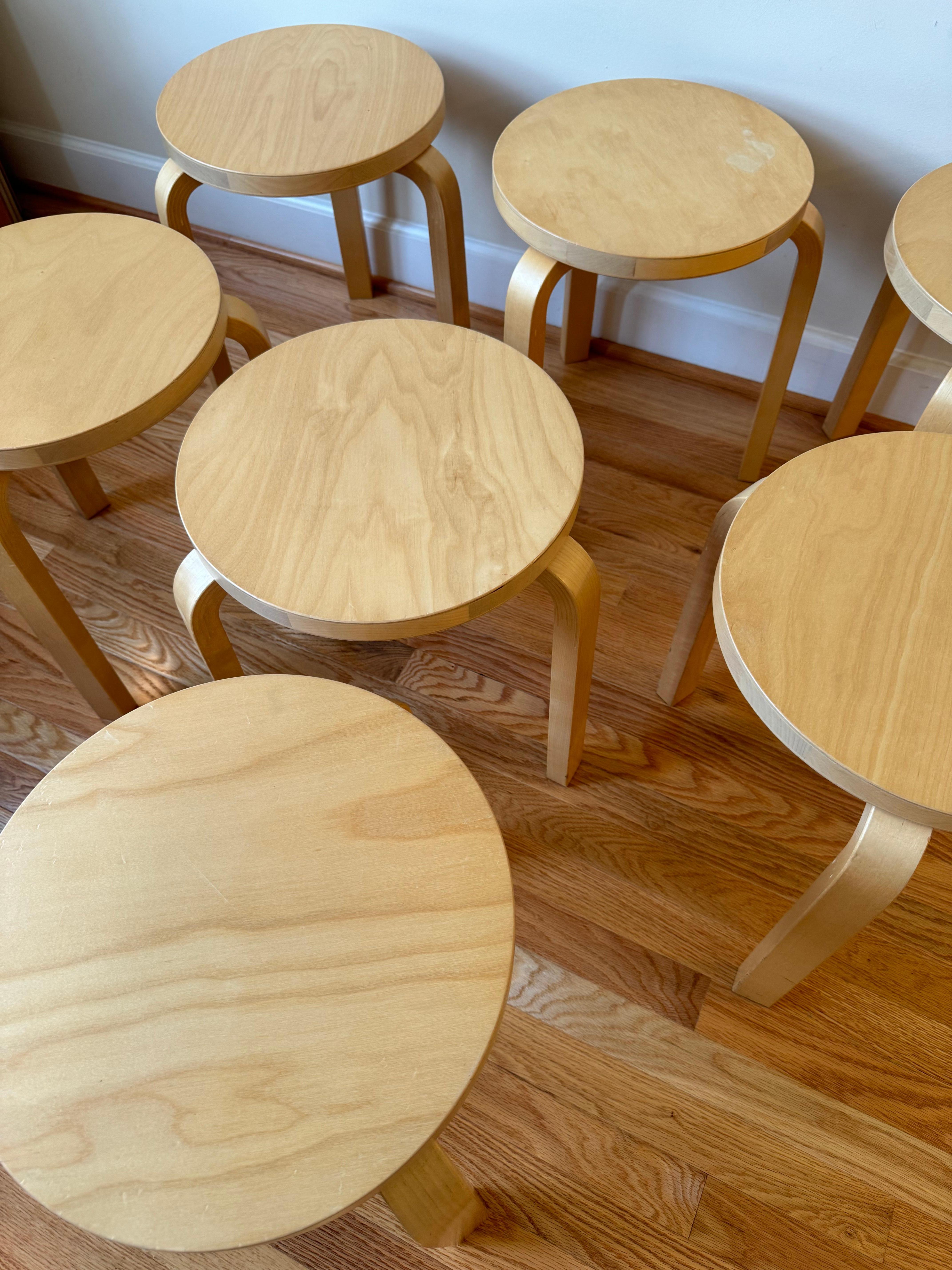 Mid-Century Modern Stool 60 by Alvar Aalto for Artek, 80 years anniversary model