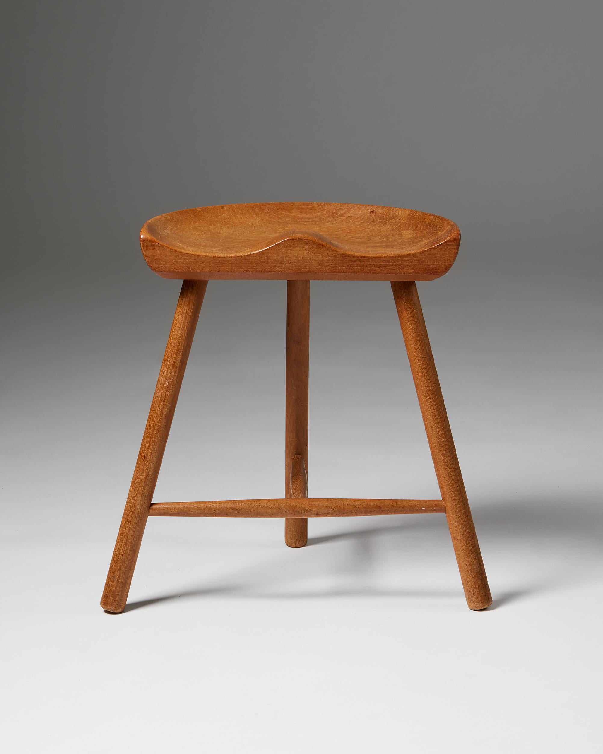 Mid-Century Modern Stool, Anonymous, Denmark, 1950s For Sale