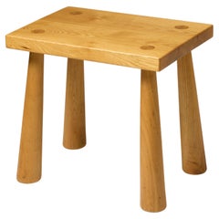 Mid Century rectangular oak stool
