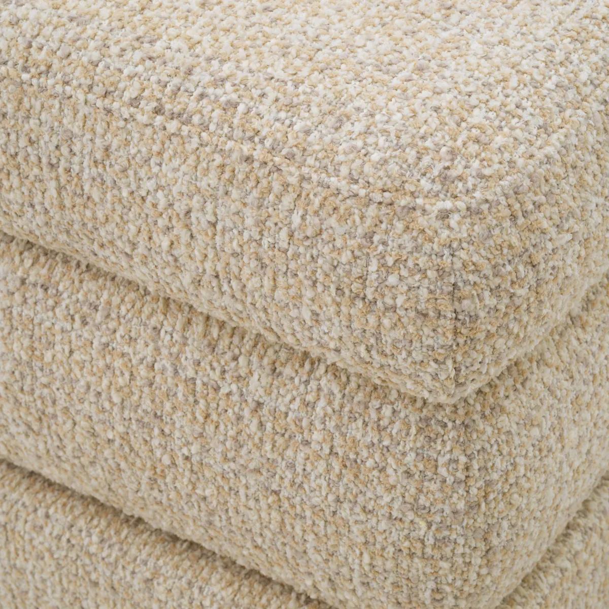 Hocker, beigefarbener Stoff, bronzefarbenes Gestell (21. Jahrhundert und zeitgenössisch) im Angebot