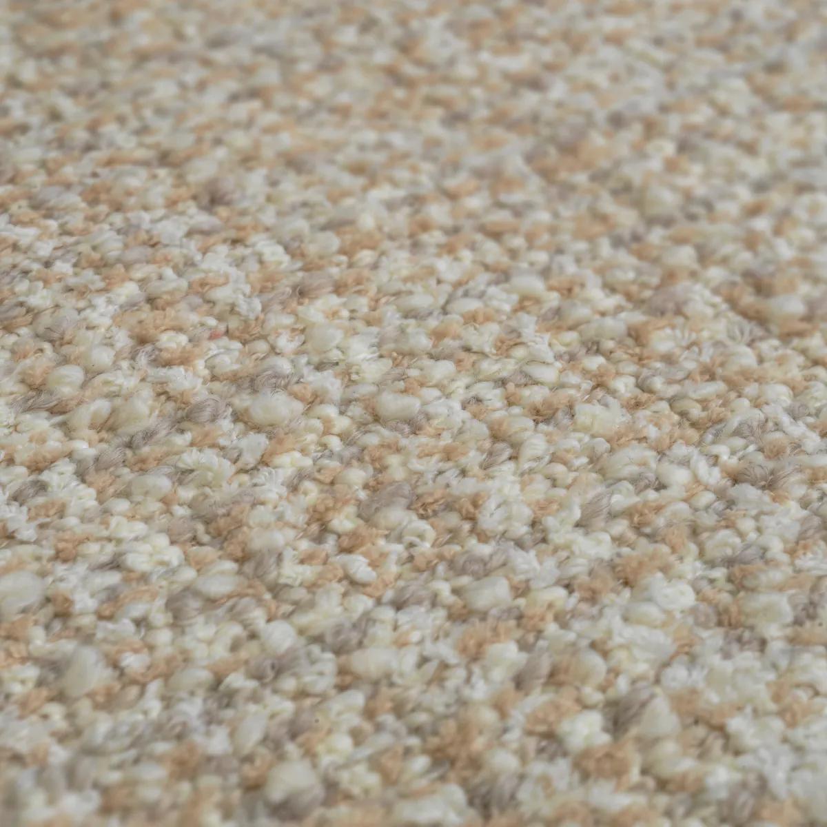 Hocker, beigefarbener Stoff, bronzefarbenes Gestell im Angebot 2