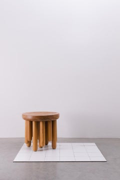 Benta Collection, Contemporary Angelim Wooden Stool