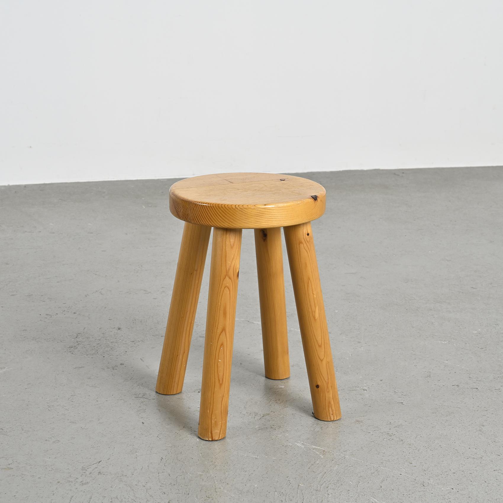 20th Century Stool by Charlotte Perriand for les Arcs 1600, circa 1965 For Sale