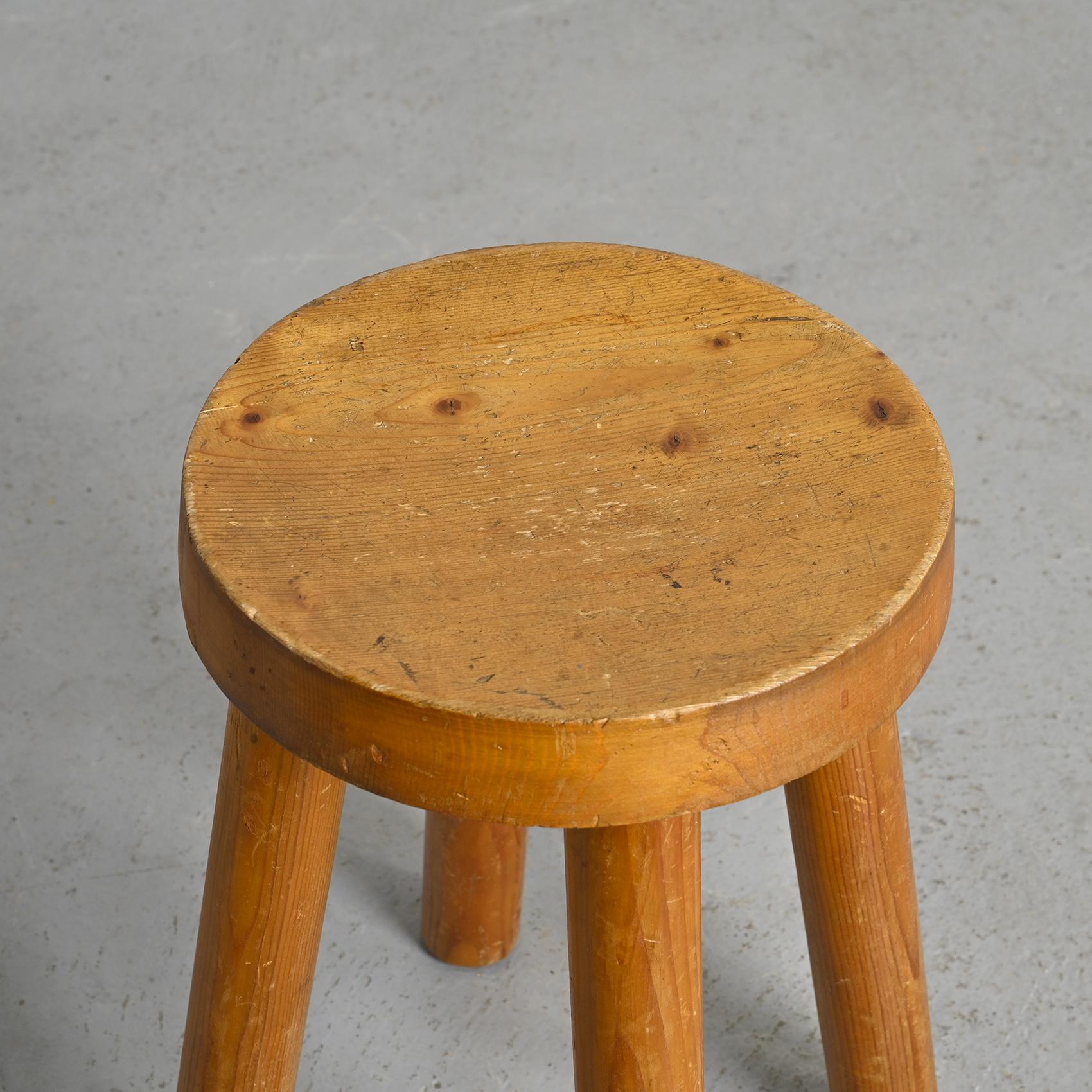 20th Century Stool by Charlotte Perriand for les Arcs 1600, circa 1965 For Sale