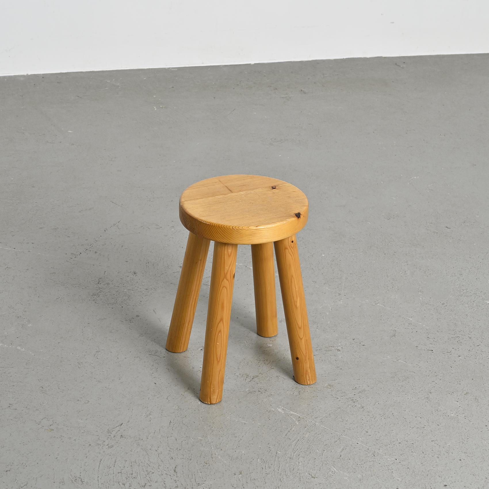 Stool by Charlotte Perriand for les Arcs 1600, circa 1965 For Sale 1