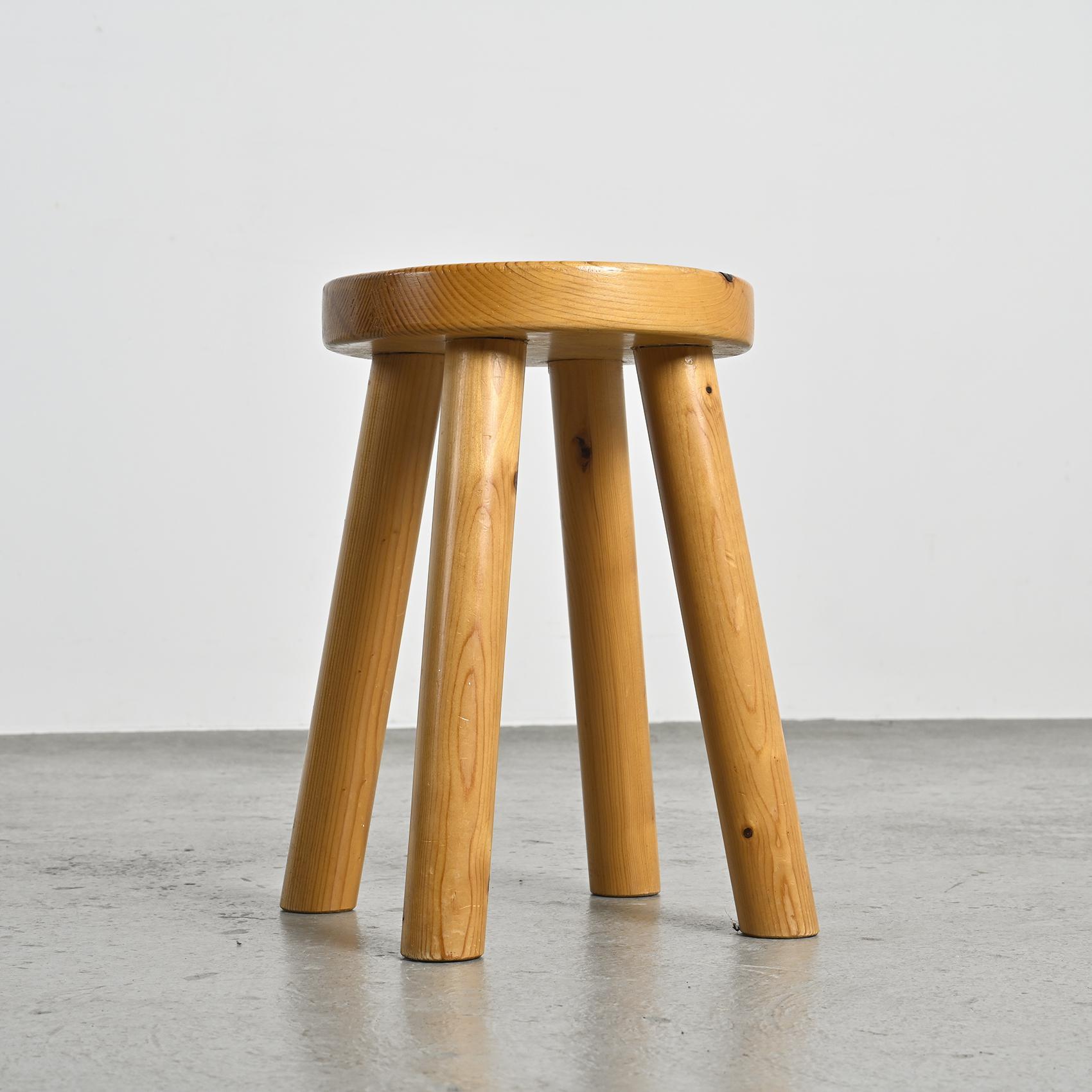 Stool by Charlotte Perriand for les Arcs 1600, circa 1965 For Sale 2