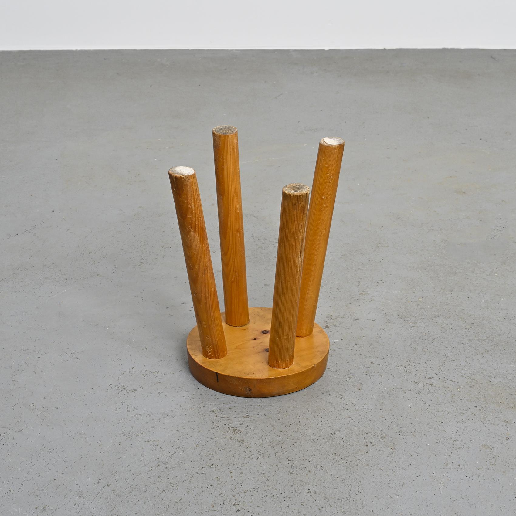 Stool by Charlotte Perriand for les Arcs 1600, circa 1965 For Sale 2