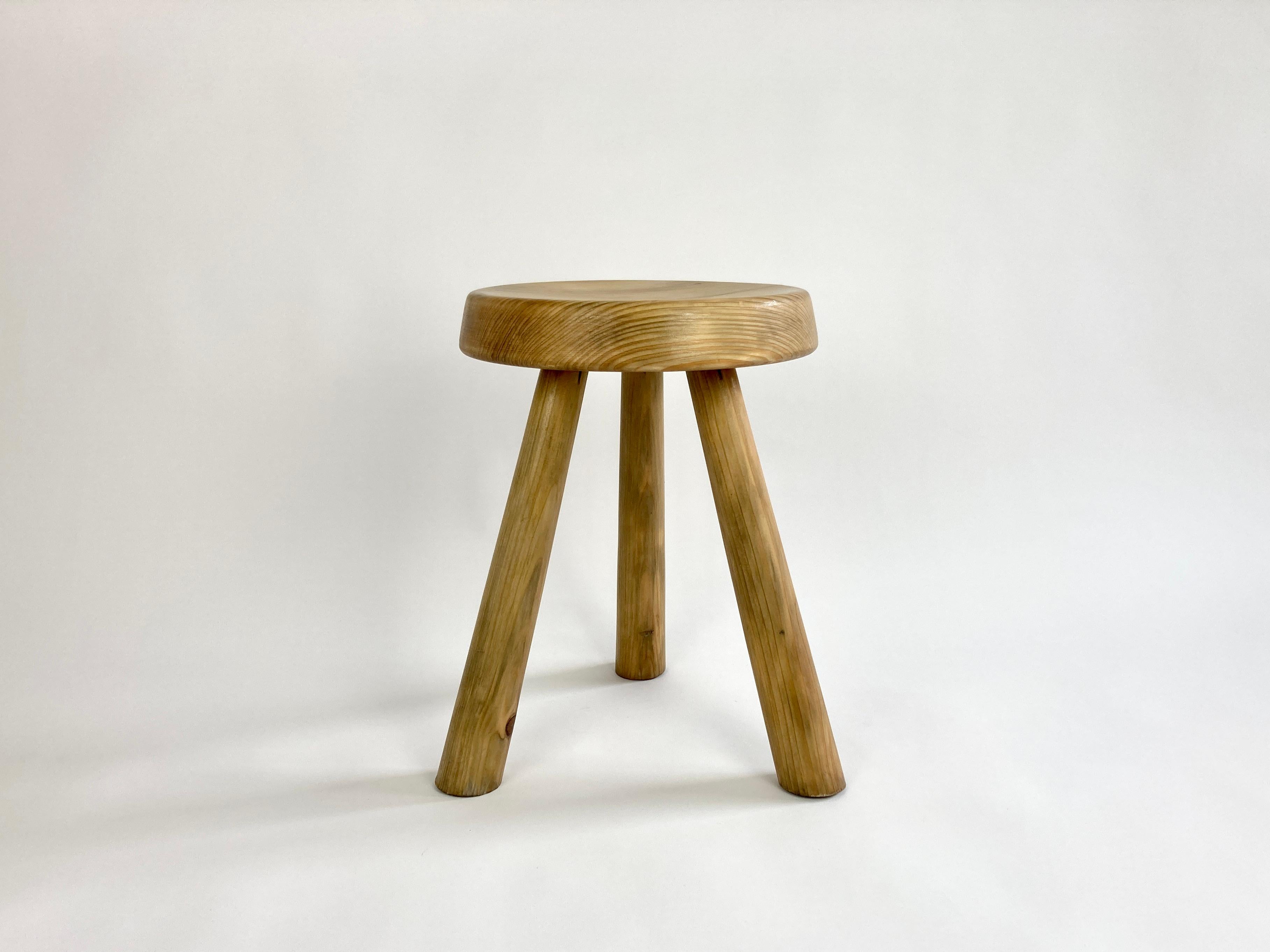 French Stool by Charlotte Perriand for Les Arcs, France, 1960s
