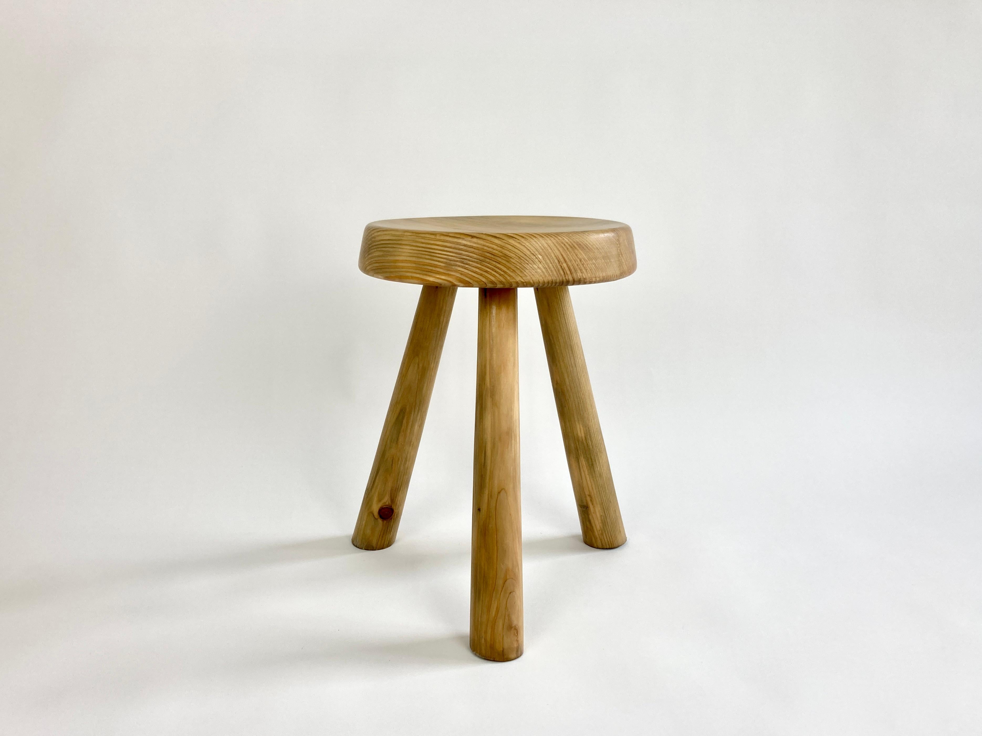 Stool by Charlotte Perriand for Les Arcs, France, 1960s In Good Condition In Bristol, GB
