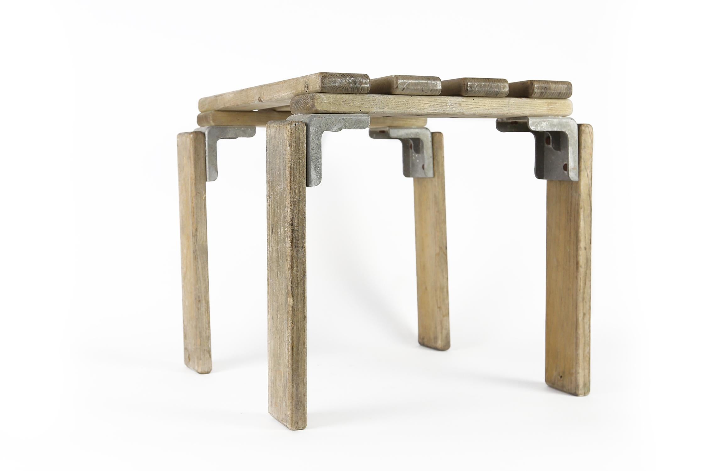 Mid-Century Modern Stool by Georges Candilis and Anja Blomstedt, Sentou 1960s For Sale