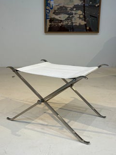 Stool by la maison Charles in stainless steel