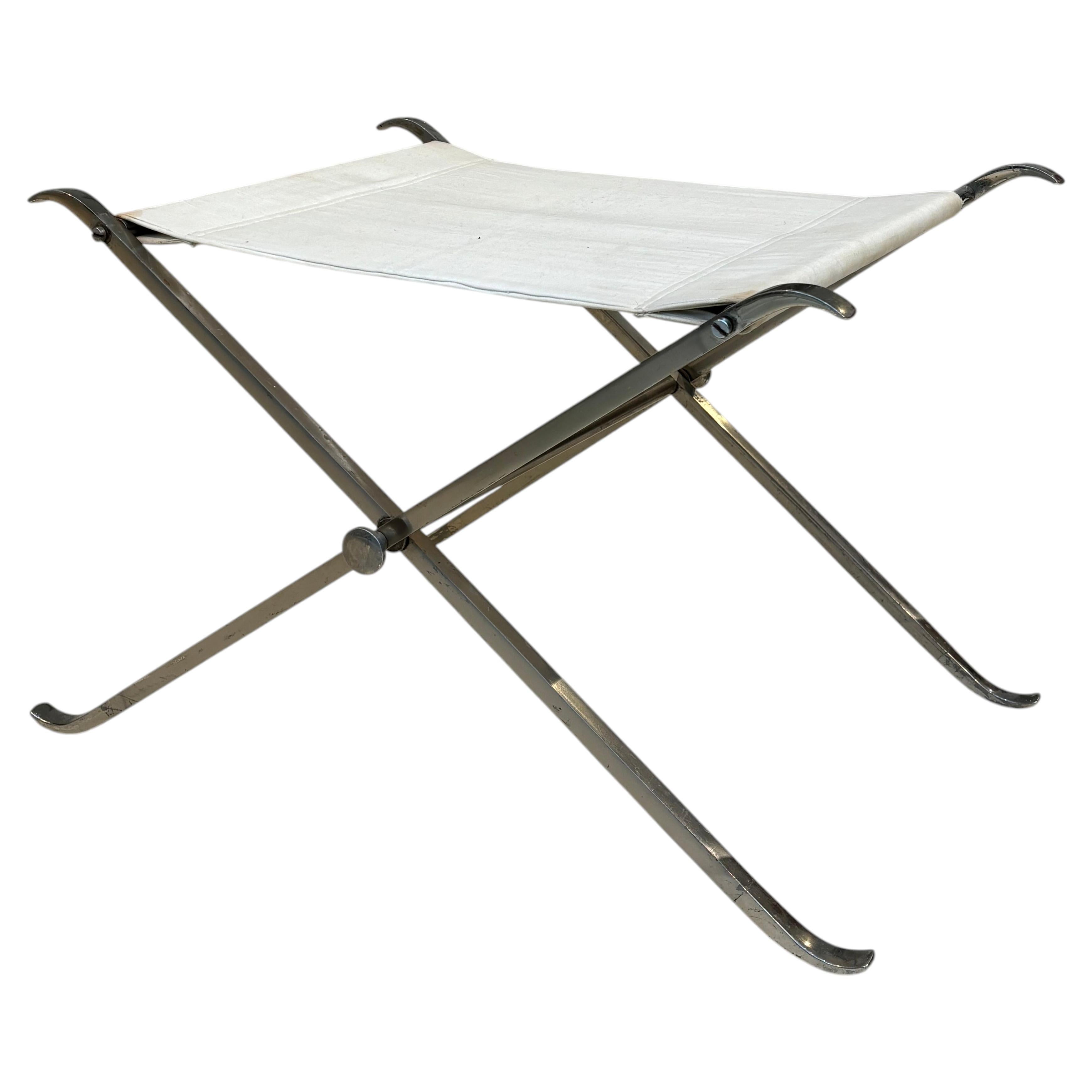 Stool by la maison Charles in stainless steel For Sale