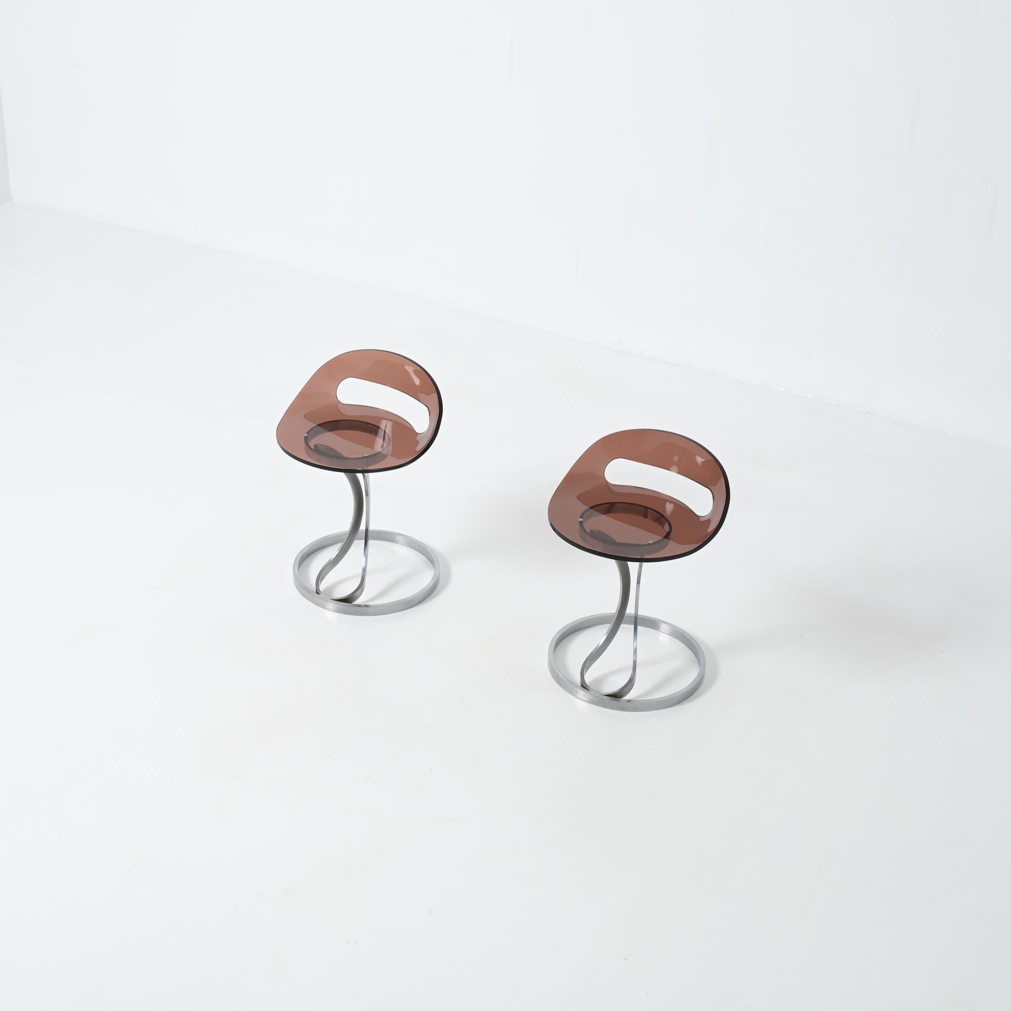Hocker von Maison Rinck, Frankreich 1970 (Metall) im Angebot