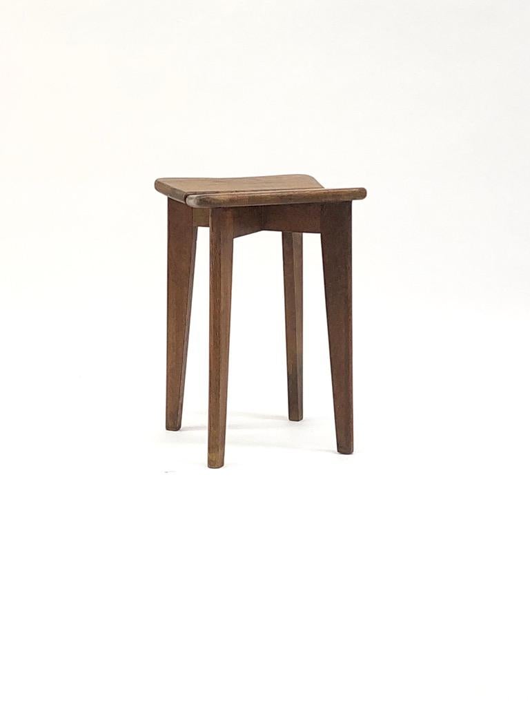 Stool by Marcel Gascoin In Excellent Condition For Sale In PARIS, FR