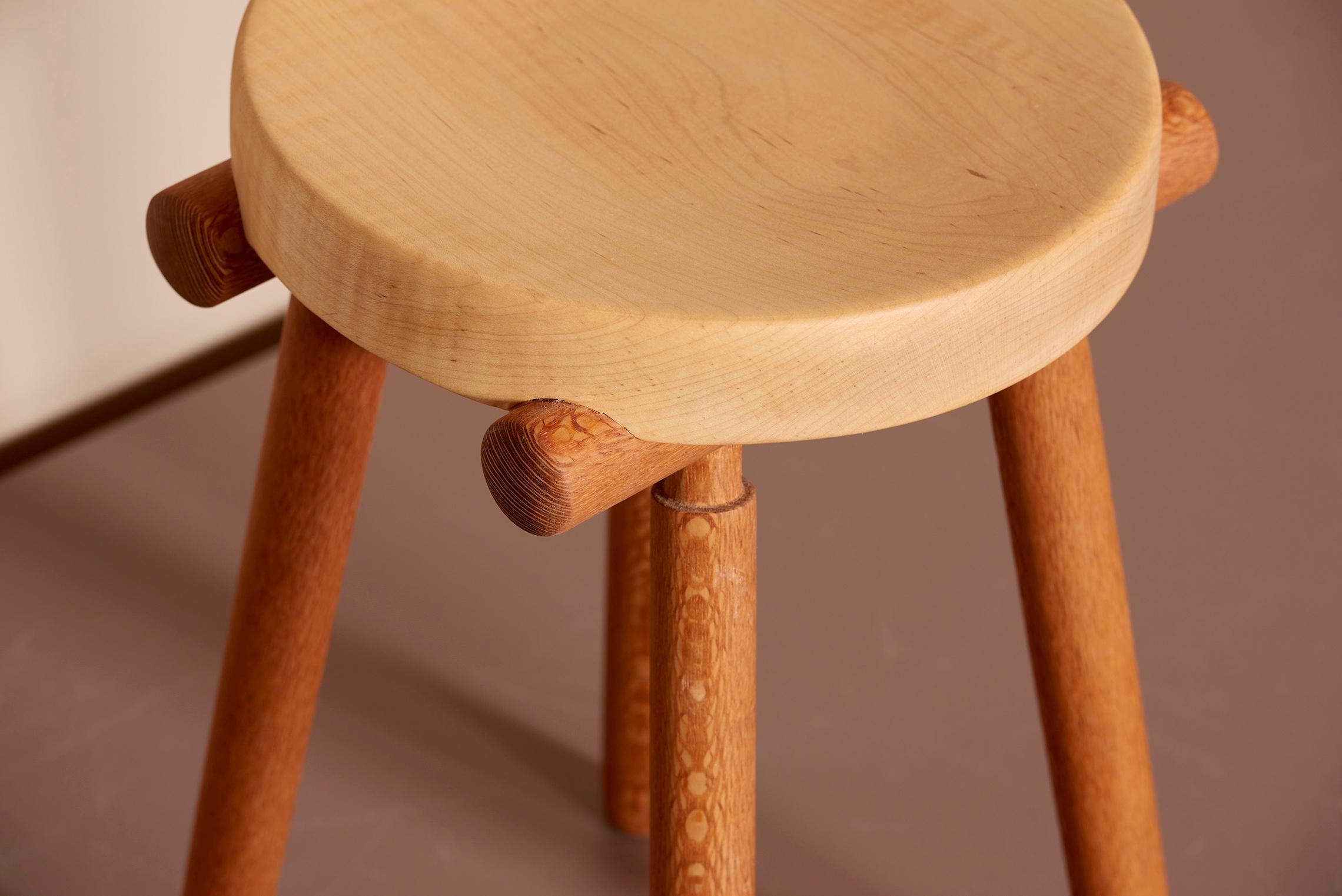 Stool by Ohio Craftsmen Michael Rozell, USA, 2020 For Sale 2