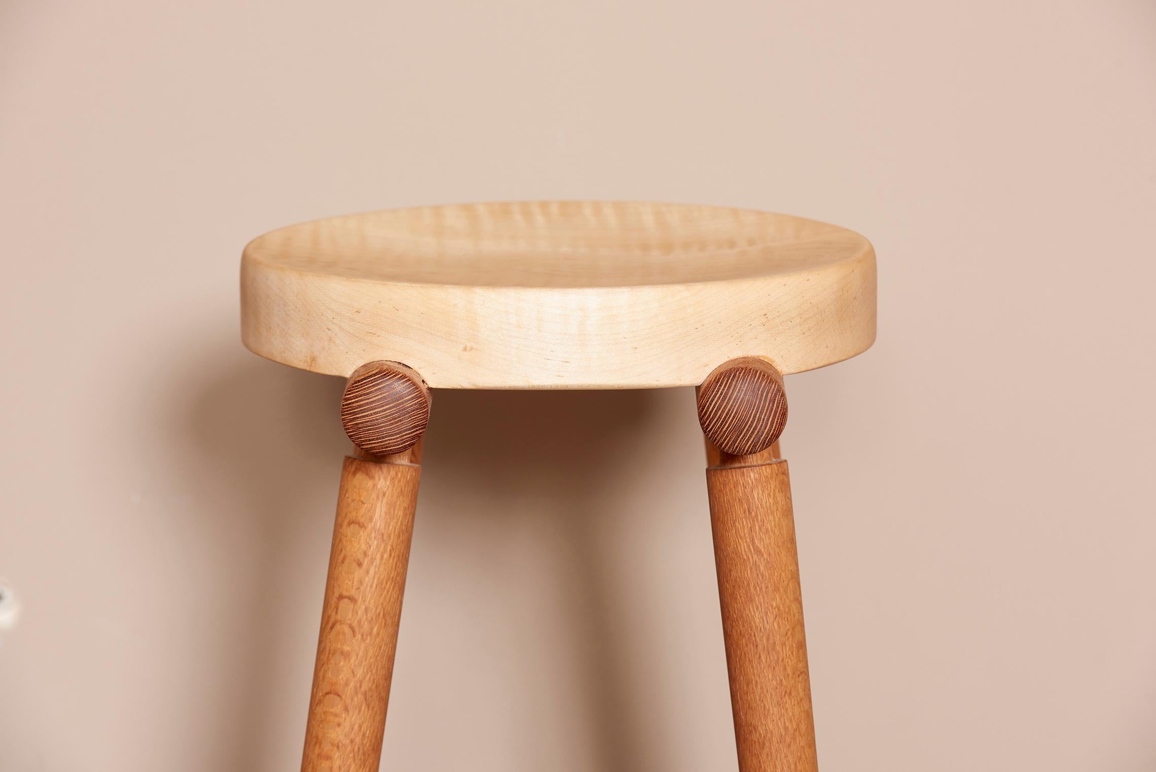 Stool by Ohio Craftsmen Michael Rozell, USA, 2020 In Good Condition For Sale In Berlin, DE