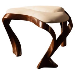 Stool by Raka Studio in Bent Ash Wood