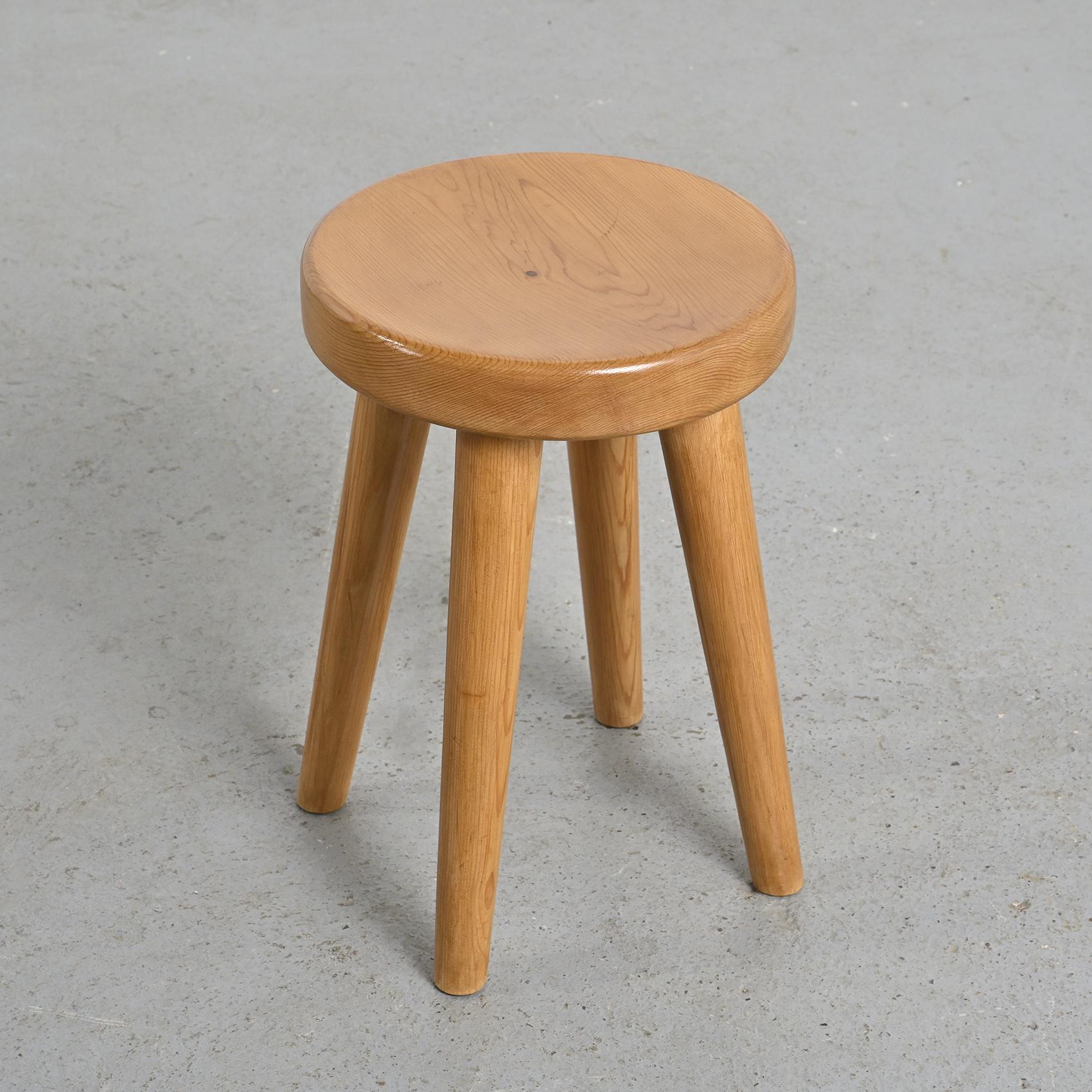 Mid-Century Modern Stool by René Martin, Méribel circa 1965 For Sale