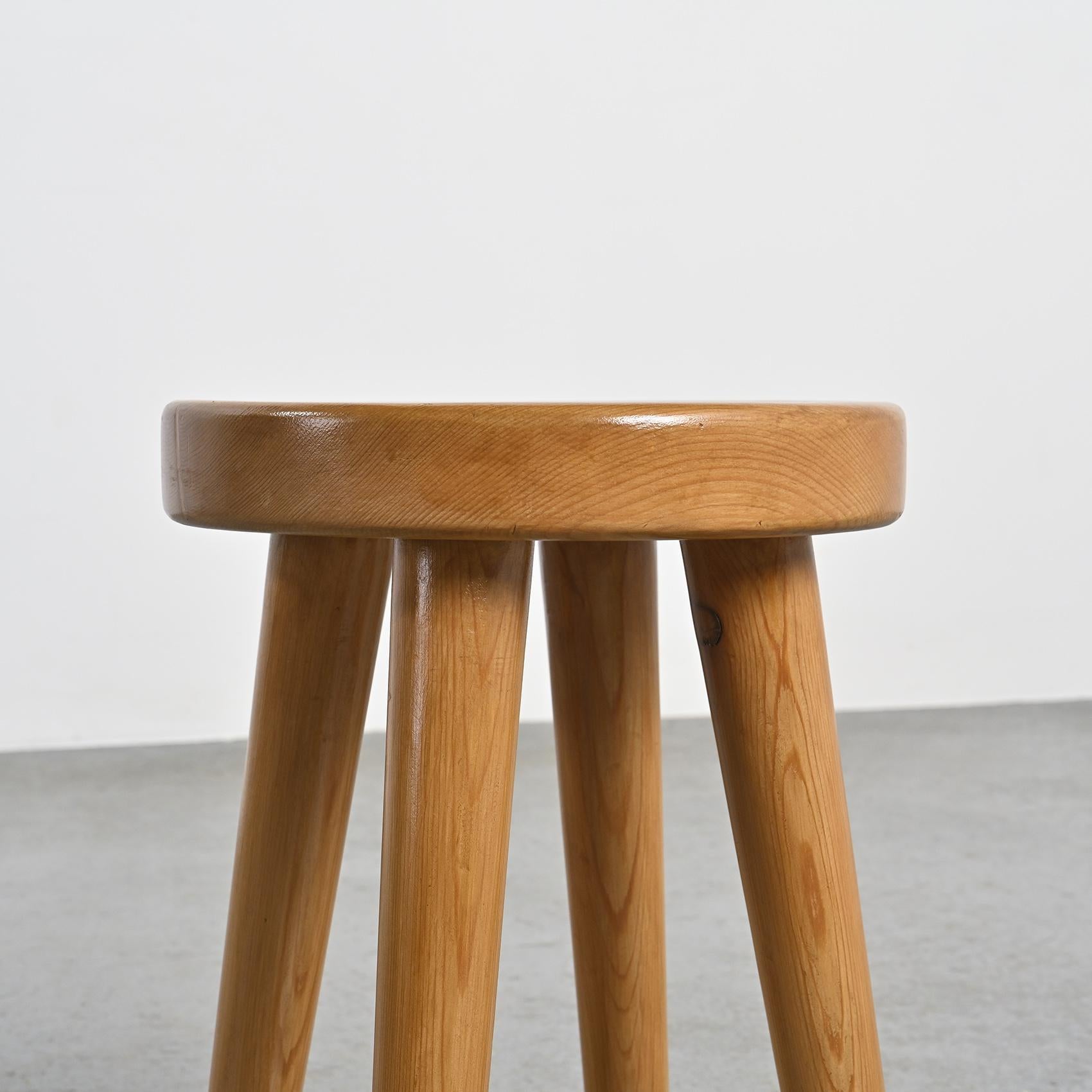 French Stool by René Martin, Méribel circa 1965 For Sale