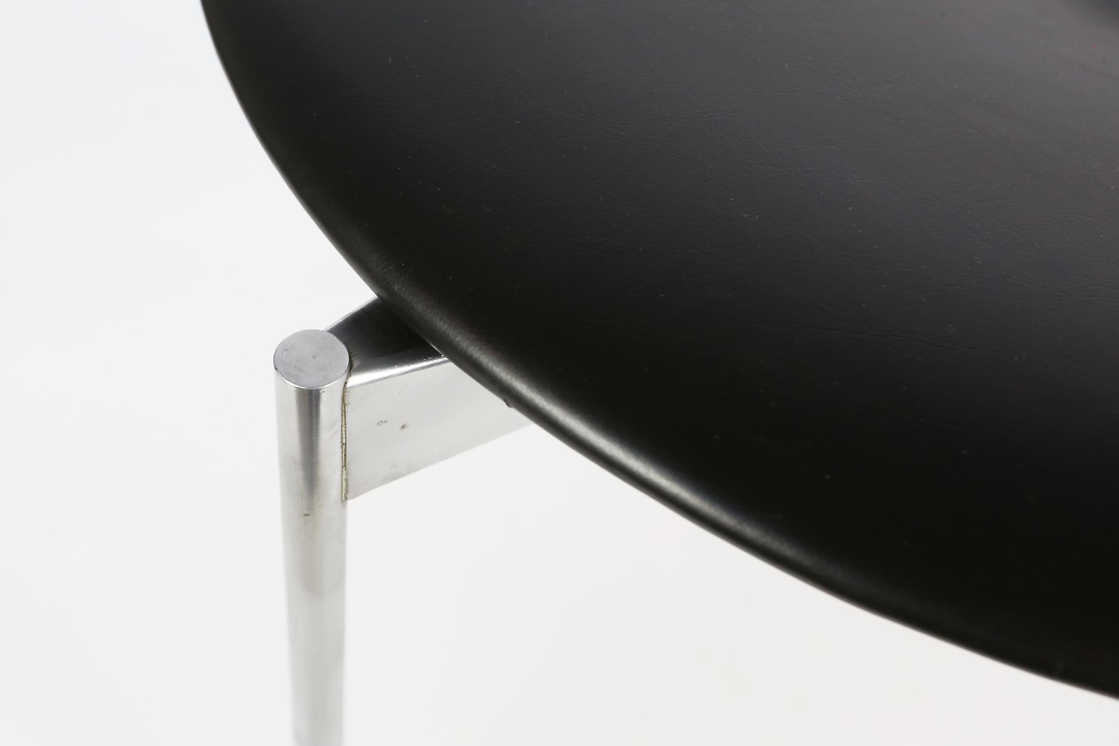 Stool by Uno & Östen Kristiansson for Luxus, Sweden, 1960s In Good Condition For Sale In Ghent, BE