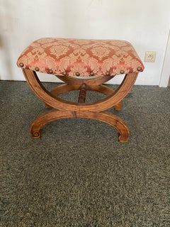 Stool circa 1950 in carved beech
