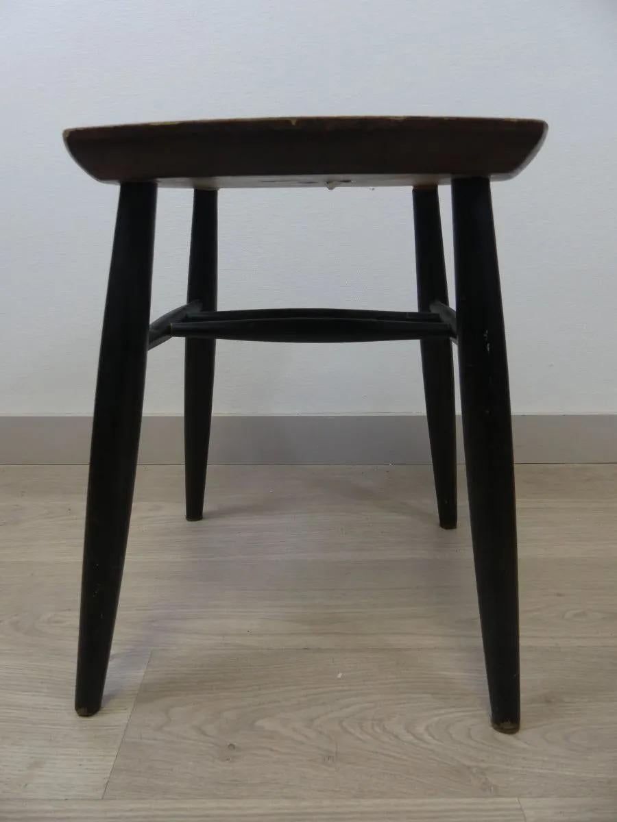 Stool, circa 1960-1970
Blackened wood and teak.
 